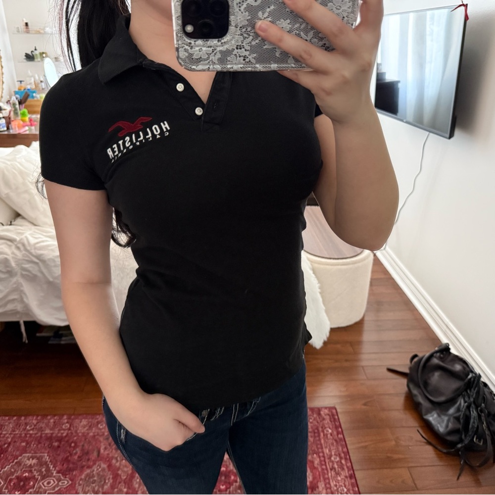 Vintage Hollister Black Polo Shirt
